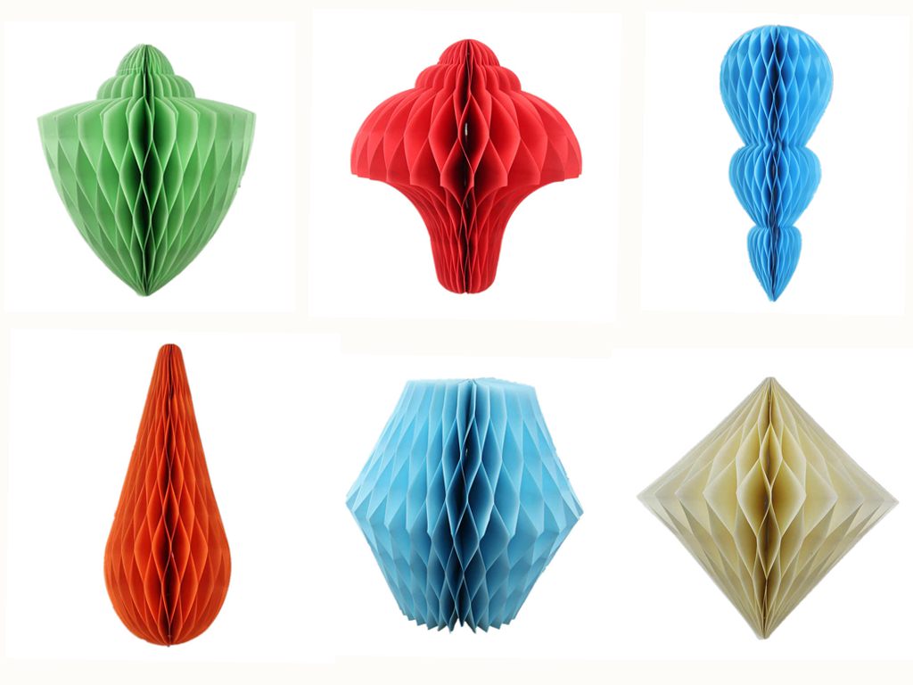 Special Shaped Colorful Craft Paper Honeycomb Ball 