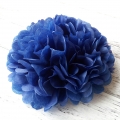 Umiss paper flowers dark blue paper pom poms decorations