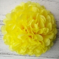 light yellow tissue puff balls paper pom poms for sale