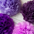 Umiss violet set tissue paper pom poms party wedding graduation valentine's day bridal showers