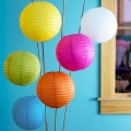 14-Inch Multicolor Set of 6 Chinese Paper Lanterns, Hanging Decorations for Parties Weddings Home Decor