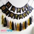 Umiss gold and pink paper tassel garland hanging paper birthday banner perfect for weddings parties nursery decoration