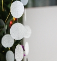 Umis Silver Circle paper Garland for New Year and Valentine's Day