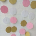 Umiss Mixed Pink White Gold Paper Garland for Parties