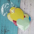 Umiss Colorful Wedding  tissue paper 3d heart shape wire garlands