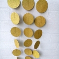 Umiss Glitter Gold Paper circle Garland Hanging Decorations