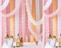 11.81 Feet/3.6M Each Hanging Garland Four-Leaf Tissue Paper Flower Garland Reusable Party Streamers for Party Wedding Decorations