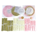 26pcs/set #052226 Birthday Party Decorations gold pink ivory white set