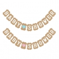 Paper Decorations Baby Shower Banner Boy and Girl