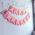 HAPPY BIRTHDAY Classical Vintage Home Party Decorations,Bunting Banner