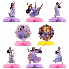 ISABELA MADRIGAL Encanto Birthday Party Supplies Honeycomb Decorations Centerpieces Tabletop Decorations Party Favors For Boys&Girls,3D Double Side Table Toppers