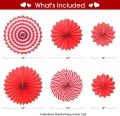 Valentines Party Supplies - Valentines Day Decorations Set, Red Silk Rose Petals, Paper Fans, Heart Shaped, I Love You and Teddy Bear Balloons, Garland Balloons Kit For Valentines Day Party