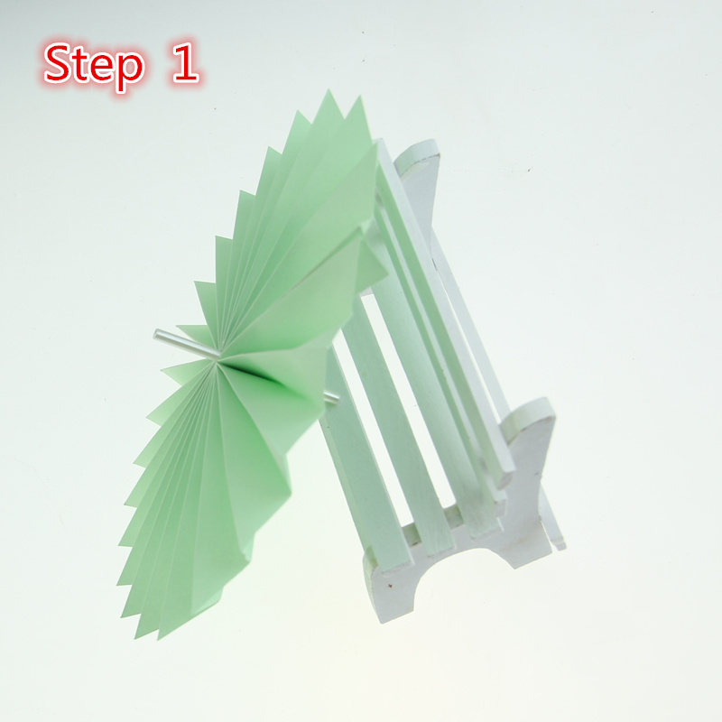 green paper fan