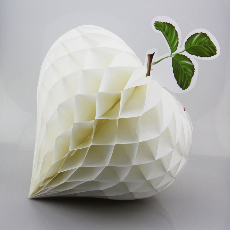 Strawberry Shaped Tissue Paper Honeycomb Balls