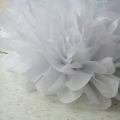 Umiss Party Deco White Tissue Paper Pom Pom Flowers by Chinese Manufacturer