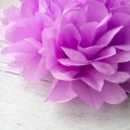 Umiss paper flowers light purple paper pom poms decorations for wedding