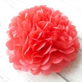 Umiss paper flowers red paper pom poms decorations for wedding