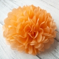 apricot wedding decorative tissue paper, cheap flower pom poms