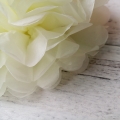 ivory white baby shower flower pom poms, tissue paper balls diy