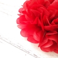 diy cherry red tissue paper flowers party pom wedding decoration supplies