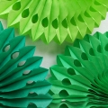Umiss 3 pieces green party favors snowflake paper fans decorations