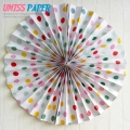 Umiss fold Paper Fans  Hanging Pinwheel for Party Decorations Set of 8