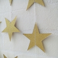 10Feet New Products 2016 Wedding Decoration Gold Star Garland With Decorative Wire