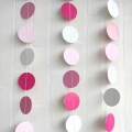 Umiss Colorful Paper Circle Garland for Wedding and Valentine's Day