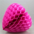 Factory Supply Love Shaped Tissue Paper Honeycomb Ball For Wedding Decoration