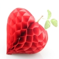 Colorful Strawberry Shaped Tissue Paper Honeycomb Balls For Party Decoration
