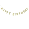 Umiss Happy Birthday Gold Foil Letter Banner for Kids Birthday Party Supply Set
