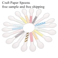 13.5mm Ice Cream Paper Spoons For Birthday Party Decorations