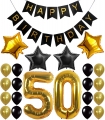 30th 50th Birthday Party Decorations Kit with Sparkling Celebration 50 Hanging Swirls