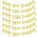 Paper Decorations Happy Birthday Banner Gold