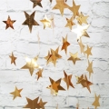 Paper Party Garland Backdrop Star Gold Silver