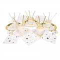 Disposable Party Tableware Kit Party Supplies Wholesale Gold Foil Paper Plates Cups Napkins