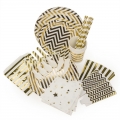 Stock Gold Paper Tableware Wholesale -Get Free Sample Now