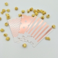 Popcorn Boxes Foil Rose Gold Silver