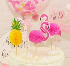 DIY Cupcake Toppers Pinapple Flamingo