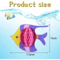 9 Pieces Hanging Fish Tissue Honeycomb Decorations Tropical Fish Party Decor Supplies for Fish under the Sea Mermaid Ocean Beach Themed Home School or Office Luau Hawaiian Birthday Party Decorations