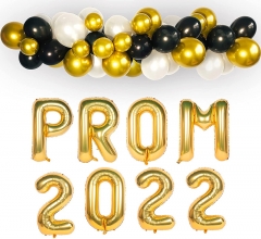 Prom 2022 Balloons Gold, Prom 2022 Banner, Prom 2022 Decorations Gold, Prom 2022 Balloon Garland, Graduation Party Decorations, Class of 2022, School Bunting, Prom Birthday, Retirement, Congrats Grad Party Supplies