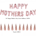 55 PCS Happy Mothers Day Balloons Banner Mother’s Day Party Decoration Balloons Foil Balloon Latex Balloons for Mother' s Day (rose gold)
