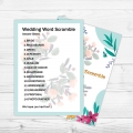 Bridal Shower Game Set Wedding Games Cards Bridal Game Supplies and Pencils Activity Accessories for Bride Groom Bachelorette Party Wedding (Greenery Style)