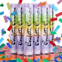 Confetti Cannon Party Poppers Biodegradable Shooters, (6 Pack)  Multicolor Confetti Blaster for Birthday Graduation Wedding Christmas New Year’s Eve