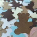 300PCS Cream Brown Teddy Bear Baby Shower Table Confetti Sprinkles Scatter Boy Girl First Birthday Rustic Party Decoration
