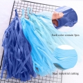 9.8in Blue Tissue Paper Tassel DIY Hanging paper decorations Party Garland Decor for Party Decorations Wedding,Festival,Baby Shower Decoration 20PCS25cm