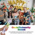 Confetti Cannon Party Poppers Biodegradable Shooters, (6 Pack)  Multicolor Confetti Blaster for Birthday Graduation Wedding Christmas New Year’s Eve