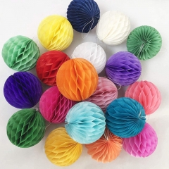 20pcs 3inch Honeycomb Flower Balls Party Honeycomb Balls Decoration Paper Flower Balls Tissue Paper Flower Ball Pom Poms Ball for Birthday Wedding Home Decor (3inch, Multi-Color)
