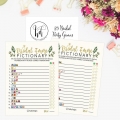 25 Floral Emoji Pictionary Bridal Shower Games Ideas, Wedding Shower, Bachelorette or Engagement Party For Men and Women Couples, Cute Funny Kit Bundle Set, Coed Adult Game Cards For Bride to be Party