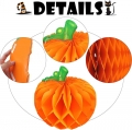 10 Pack Halloween Decoration Paper Lanterns Pumpkin Honeycomb Centerpieces Table Ornaments Tissue Ball for Birthday Party Holiday Fall Harvest Party Supplies Home Decor Wedding Hanging